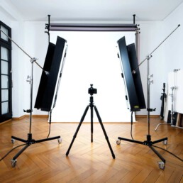Das Fotostudio. Innenansicht.
